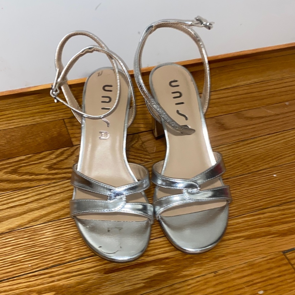 Unisa Metallic Silver Heels